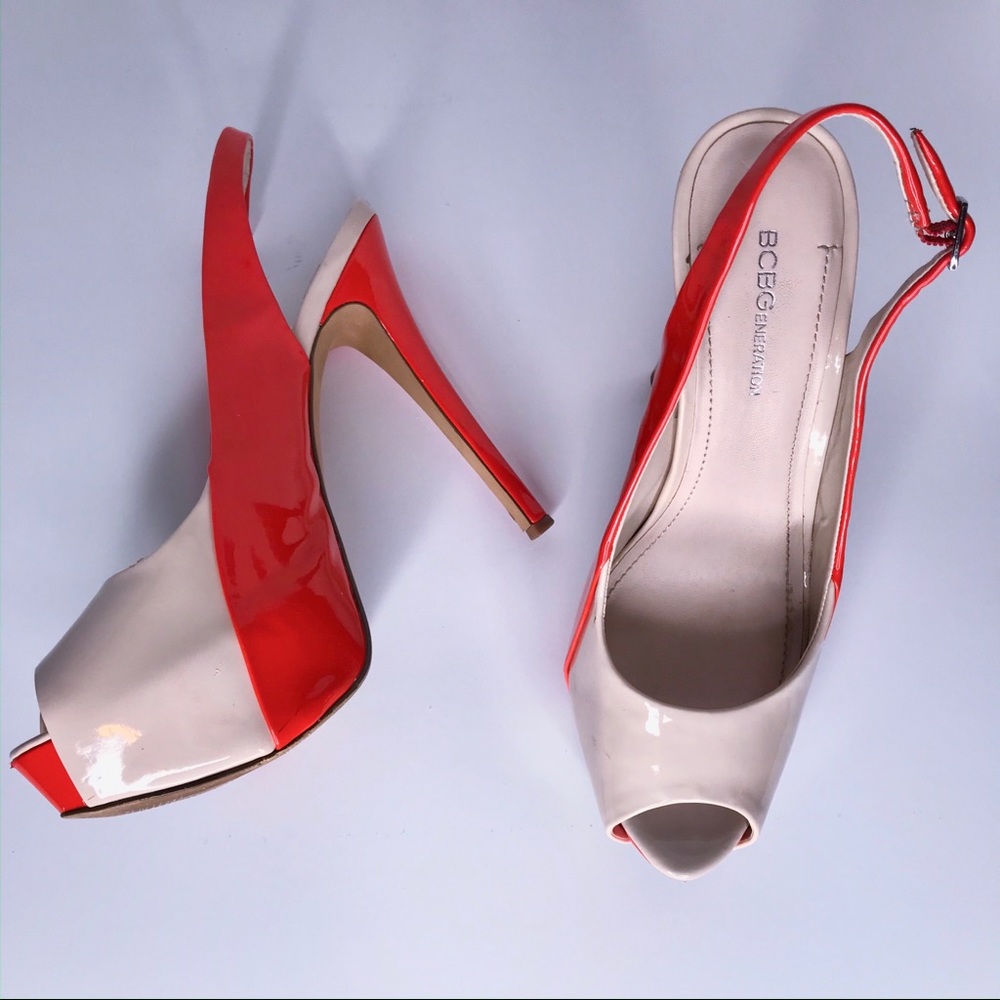 Bcbgeneration Parent Leather Peeptoe Platform Pump - image 7